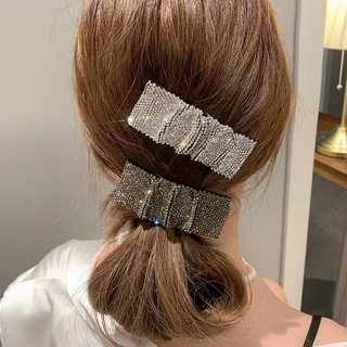 personalidad accesorios para el cabello de aleación completo rhinestone plisado clip de pelo para mujer (2)