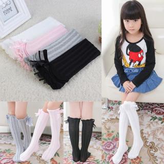 medias de algodón para niñas pequeños/medias altas de algodón/calcetines para decoración de pajarita