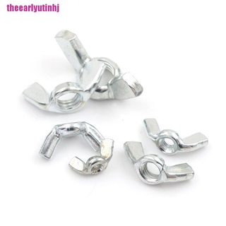 [theearly] 10Pcs M3/4/5/6/8/10 Galvanized Hand Tighten Nut Butterfly Nut Ingot Wing Nuts (6)