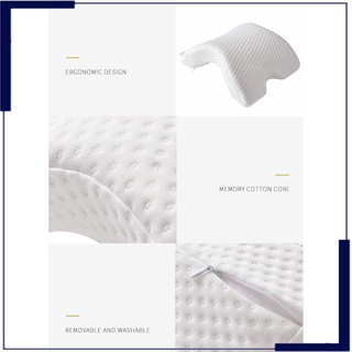 almohada de espuma viscoelástica curvada en forma de u para dormir cuello cervical con diseño hueco reposabrazos almohada de mano para parejas (5)