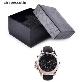[airspeccutin] negro pu noble durable presente caja de regalo para pulsera reloj de joyería [airspeccutin]