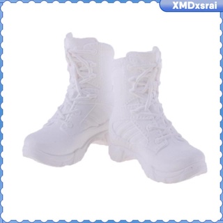 1:6 blanco zapatos modelos botas de combate para 12" ht/phicen/cy niñas figura muñecas (7)
