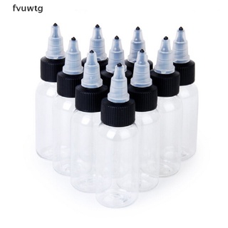 fvuwtg 1 botella de plástico vacía de 30 ml 1oz con tapa para tatuaje pigmento de tinta cl (1)