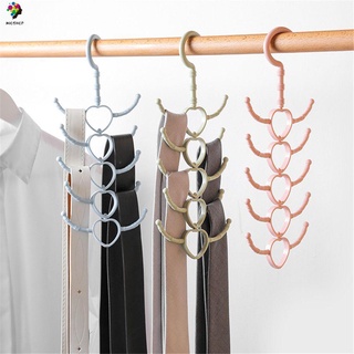 Mioshop soporte de exhibición bufandas percha cinturón estante armario organizador de 10 garras percha de ropa giratoria hogar almacenamiento de ropa multifunción ahorro de espacio/Multicolor