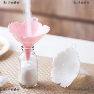 【BSB】 2pcs/set Kitchen Cherry Blossom Style Funnels Oil Condiments Liquid Dispenser 【Baishangbest】