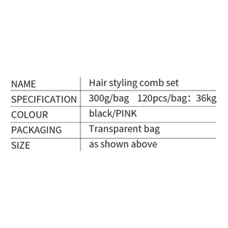 oso hair styling comb set 7 piezas incluyen 3 peines y 4 horquillas adecuadas para hombres y mujeres rizado ondulado rizado largo corto pelo profesional salón clips de pelo conjunto (9)