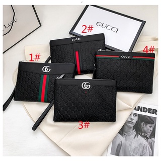 Gucci [with box] ultraligero bolsa de embrague de negocios para hombre cuero cartera masculina bolsas con bolsillo de mano hombres paquete de muñeca 2021 nuevo estilo