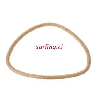 SURF D forma de bambú mango de ratán bolso marco hecho a mano bolsa mango DIY bolso accesorios