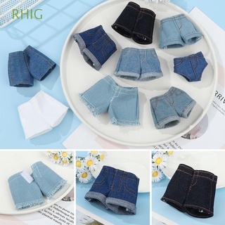 rhig multi-estilos floral jeans 11.5" ropa accesorios de cuero pantalones cortos 1/6 bjd muñecas juguetes niños moda casual desgaste muñecas pantalones