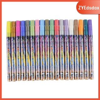 18 piezas 18 colores marcador de arte rotulador para colorear dibujo multifuncional pintura colorido brillante 0,7 mm marcadores pintura para letras tarjetas giftcraft