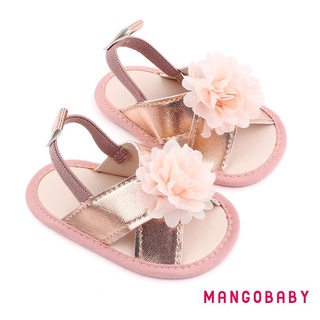 WALKERS Mg-baby sandalias con flor, suela suave antideslizante verano zapatos planos bebé primeros pasos (9)