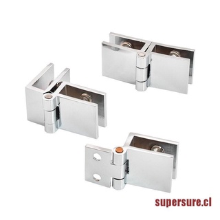 SUPERRE Bilateral Clip Home Easy Install Glass Clamp Zinc Durable Cabinet Door Hinge