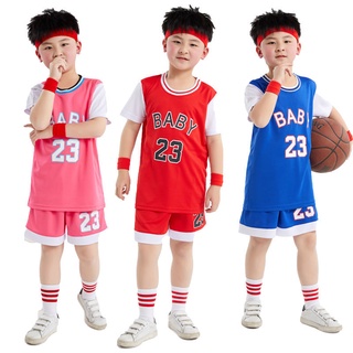 Falsos De Dos Piezas De Manga Corta De Los Niños De Baloncesto Uniforme Trajes De Camisetas Y Niñas Bebé 6.23 (8)