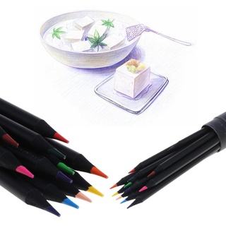 Red 12 Colors Wooden Drawing Charcoal Pencils Painting Crayon Sketching Pen Non-toxic Art Supplies (6)