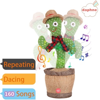 Daphne casa decoración de oficina baile Cactus para niños eléctrico Cactus peluche juguete educación juguetes repetir hablar 160 canciones hablar juguete cantar y bailar