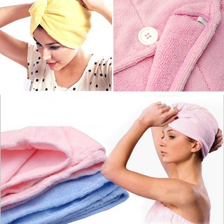 Listo STOCK mágico cabello secado sombrero toalla/gorra baño rápido