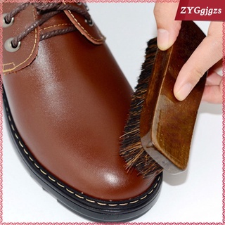 protable cepillo de zapatos de madera zapatos brillo aplicador cepillo limpiador de polvo cuidado