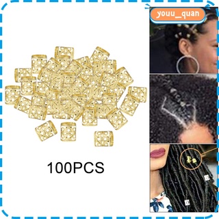 [youu_quan] 100 pzs hebillas Para extensión De cabello/cuentas/hebilla/cuentas/decoración Para trenzado/cabello