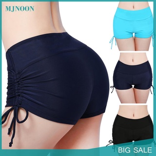 mjnoon pure beach natación yoga pantalones cortos de las mujeres cordón de seguridad pantalones cortos s-2xl