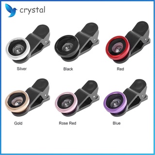 Crystal nuevo 7 en 1/2 en 1 teléfono llegada Universal ojo de pez gran angular Macro efectos especiales lente de cámara Kit Clip en