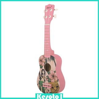 Brkeoto1 Mini Instrumento Musical con 21 pulgadas con 4 cuerdas Para ukelele/bajoswood/Uke