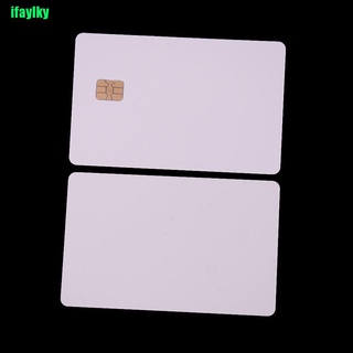 Ifay 5 pzas tarjeta De contacto De Pvc Ic inteligente con Chip De contacto De tarjeta inteligente blanca De seguridad (8)