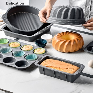 [delicación] Morandi Color redondo molde para tartas de hornear huevo tarta de silicona Muffin taza molde para hornear buenos productos (1)