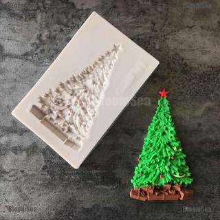 [Bloom] Molde de silicón para Fondant de árbol de navidad/decoración de pasteles/molde para hornear Chocolate