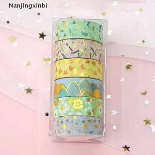 [Nanjingxinbi] 6pcs Gold Foil Washi Tape Rainbow Masking Tape Scrapbooking Diary Stationery [HOT] (3)