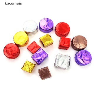 [Kacomeis] 100X Aluminum Wrapper Chocolate Paper Candy Wrapping Tin Embossing Gift Paper RYU