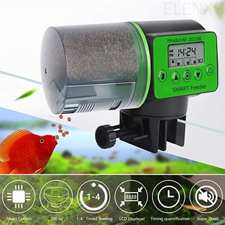 Alimentador automático de peces acuario Digital tanque de peces eléctrico de plástico temporizador alimentador de alimentos dispensador de alimentación herramienta ELEN