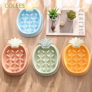 COLEES Non Slip Dog Bowl Pineapple Pet Eating Accessories Dog Feeder Bowl For Cat Dog Puzzle Slow Food Bowl Food-grade Plastics Slow Food Choke Proof Pet Products/Multicolor