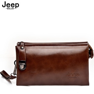 JEEP BULUO Luxury Brand Men's High Quality Wallet Hand bag Large Capacity Handbag Day Clutches Bags For Phone with Card slots