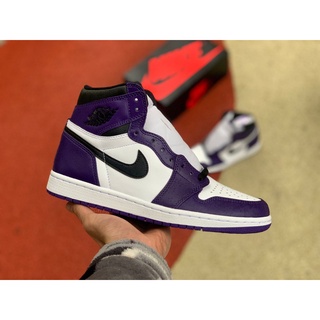 Novo 2020 Tênis De Basquete Masculino Jordan 1 High OG " Court Purple " 555088-500