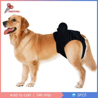 [prettyia1] pantalones fisiológicos para perros femal perros sanitarios pantalón pañal ropa para mascotas negro_s