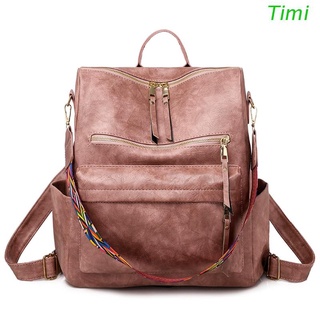 Timi mochila de moda para mujer/mochila Convertible/bolsa de hombro colorida con correa