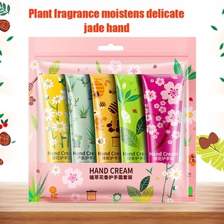 ankaina 5Pcs 30g Plant Extract Rose Moisturizing Hand Cream Nourishing Lotion Skin Care