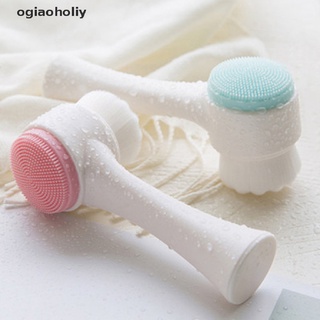 ogiaoholiy masaje lavado facial herramienta de cuidado de la piel caliente doble cara silicona limpieza facial cl