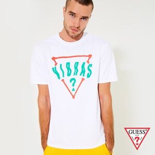 Guess X J Balvin oversized triangle logo printed cotton short-sleeved T-shirt for men and women