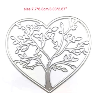 Troqueles de Metal de corazón oscuro en forma de árbol de acero al carbono troqueles de corte esténcil hecho a mano Scrapbooking tarjetas de papel hacer troqueles DIY (2)