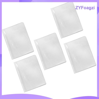 5 piezas de plástico reutilizable transparente cubierta de pasaporte titular de la tarjeta protector de la tarjeta de almacenamiento