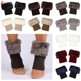 Layor moda calentadores de piernas calcetines de Color sólido tejer botas calcetines mujeres nuevo invierno niñas botas calentadores/Multicolor