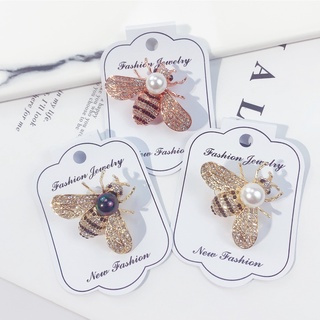 Aleación de diamantes de imitación temperamento perla abeja Simple broche Cardigan ropa accesorios de insectos Corsage