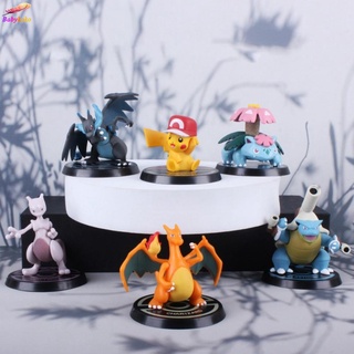 6 Unids/Set Pikachu Mewtwo Charizard Figura Modelo Juguetes Pokemon Anime fan Hechos A Mano Tesoros Adornos (1)