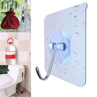 Strong Adhesive Wall Hook Transparent Removable Hanger Hooks for Bathroom Kitchen