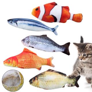 Catnip Juguetes De Pescado Para Gato , 20 cm Interactivo De Felpa , Masticar Almohada De Limpieza De Dientes