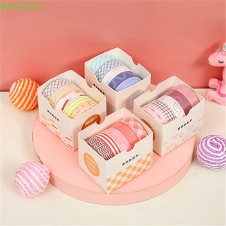chink 5rolls/caja linda cinta washi suministros adhesivo cinta de enmascaramiento conjunto de escuela papelería decorativa scrapbooking