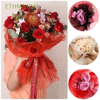 ethmfirm hot bouquet envoltura de boda ola hilo flor embalaje regalo festival diy cumpleaños encaje/multicolor
