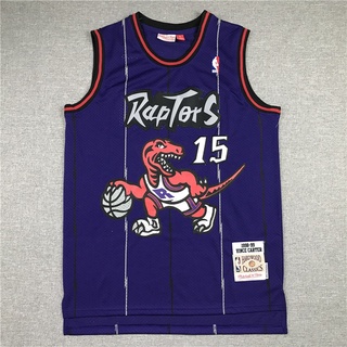 carter #15 nba baloncesto jersey chaleco 1998-1999 toronto raptors retro púrpura temporada púrpura bordado baloncesto jersey