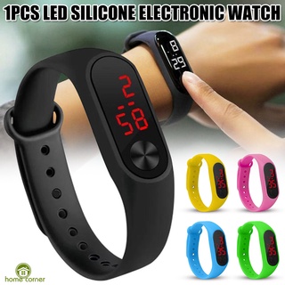 reloj de pulsera de silicona para hombres y mujeres dulces colores electrónicos relojes led casuales deportivos reloj